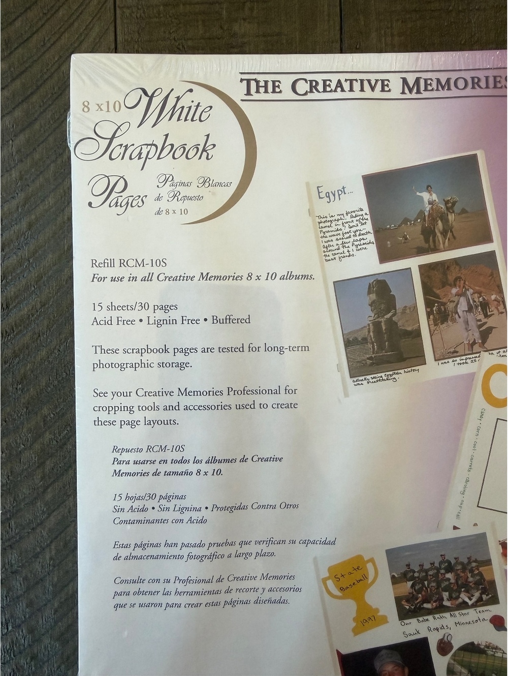Creative Memories 8x10 White Scrapbooking Pages Refill RCM-10S from 1999 - Picture 2 of 5